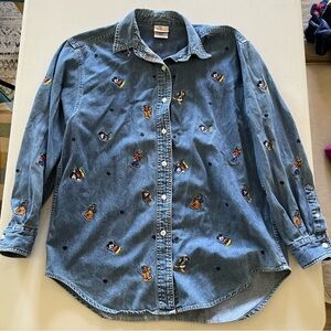 Vintage Disney Store Embroidered Denim Shirt